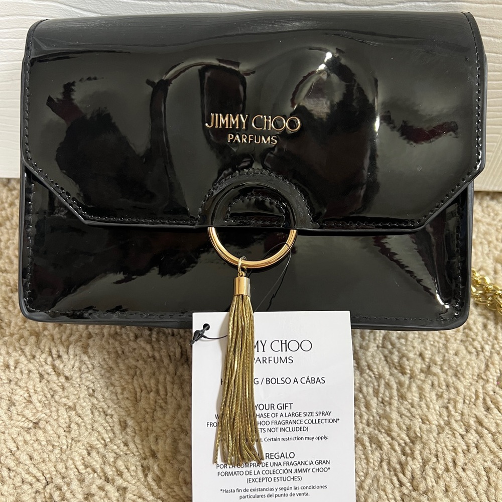 Jimmy Choo Black Patent Leather Clutch
